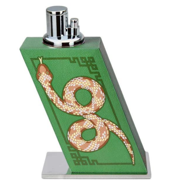 YEAR OF THE SNAKE Elie Bleu LEATHER WRAPPED TABLE LIGHTER SE08CUTG1