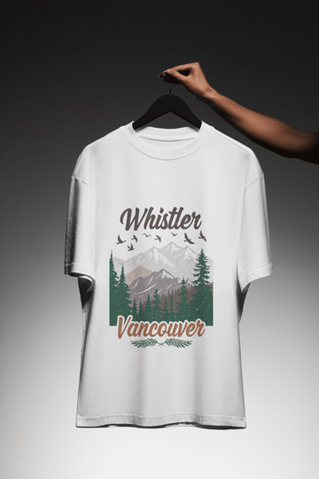 Whistler, Canada Ski Club Short Sleeve Comfort Colors T-Shirt | Vintage Retro, Trendy Graphic Tee | Canadian Ski Trip | Oversized Unisex Fit