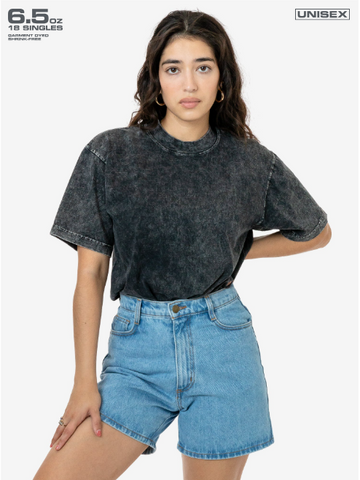 1801MW, Los Angeles Apparel, 6.5oz Garment Dye Crew Neck T-Shirt