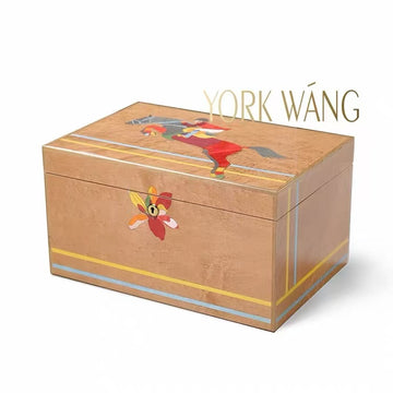 York Wang Horse Spanish Cedar Cigar Box