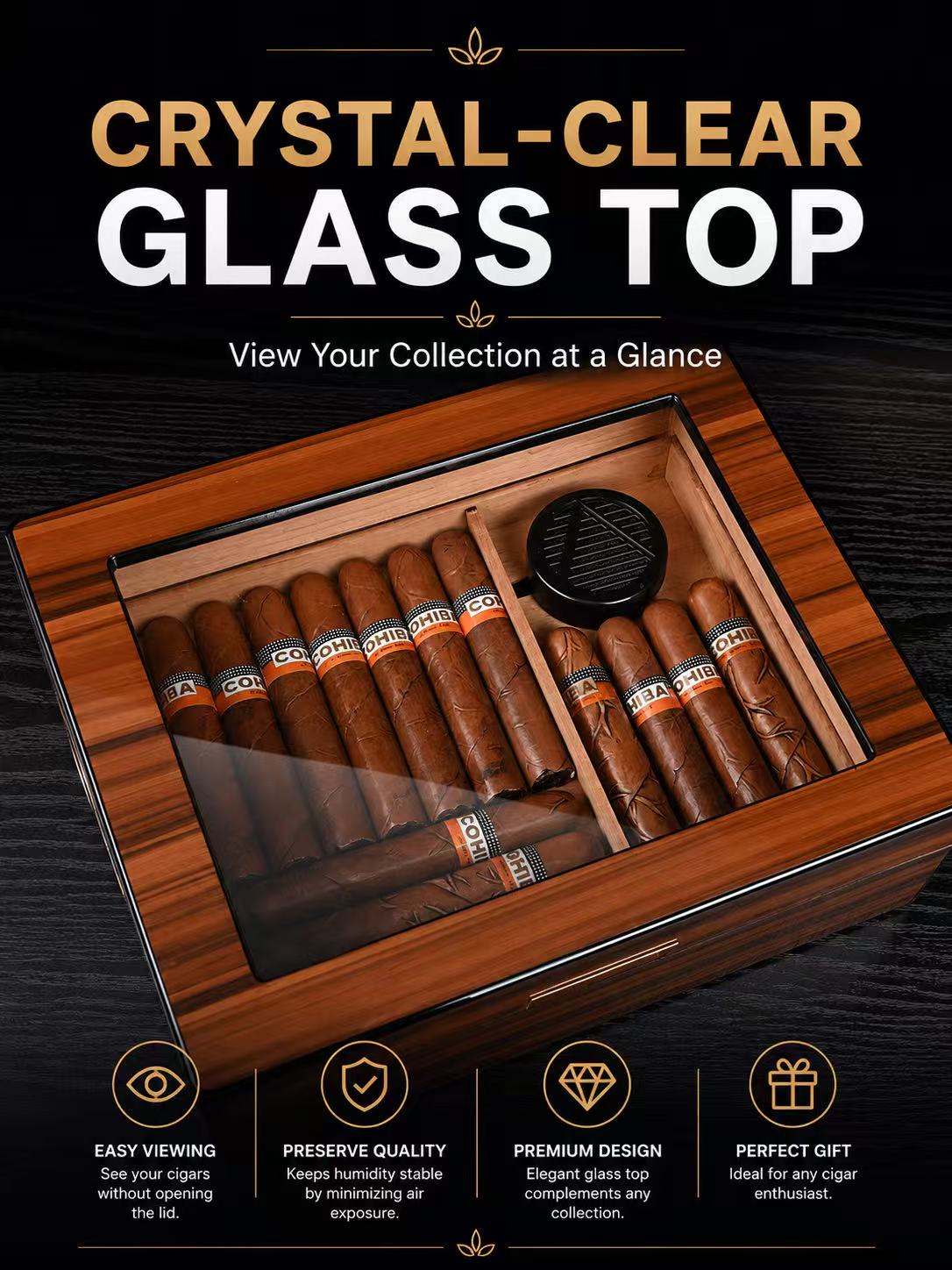 Cedar Wood Cigar Box with 50 cigars
