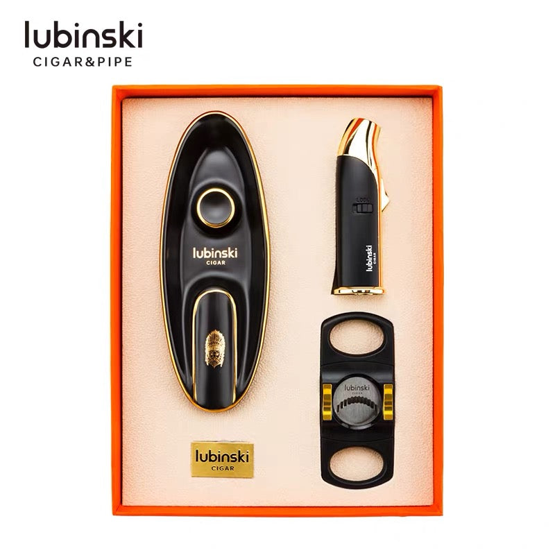 Classic 3-Piece Accessory Gift Set – Black & Gold