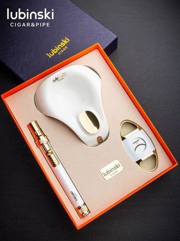 3-Piece Accessory Gift Set – White & Gold