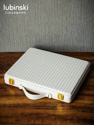 Silver Portable Case with Wood Interior