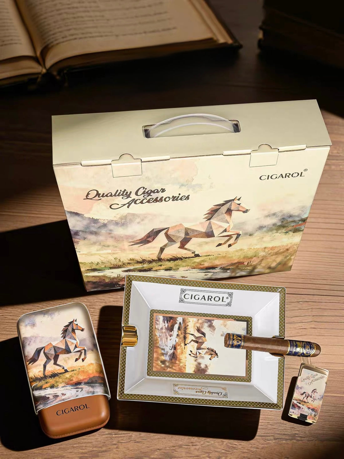 Cigarol Horse 3-in-1 Cigar Gift Set