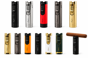 Black Single-Flame Cigar Lighter