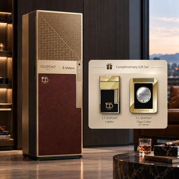 Afidano × S.T. Dupont Flame Gold 155th Anniversary Limited Edition Electronic Humidor | 2,500–3,000 Cigars