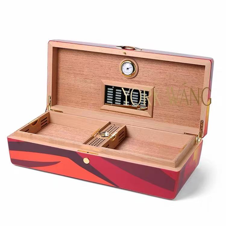 York Wang Dragon Spanish Cedar Cigar Box